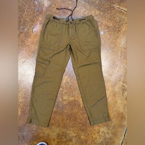 Hei Hei Anthropologie low slung cargo camel khakis size 6 crochet drawstring